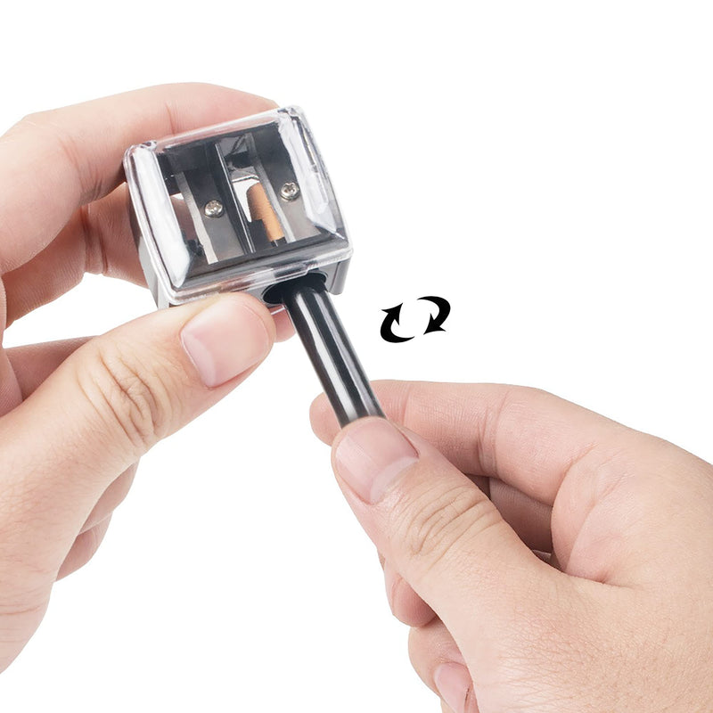 [Australia] - 5 Pack Make up Pencil Sharpener 2 Holes Dual Pencil Sharpener Professional Multi-Sized Eyebrow Pencil Sharpener Cosmetic Pencil Sharpener for Lip Liner,Eyebrow Pencil,Eyeliner Pencils 