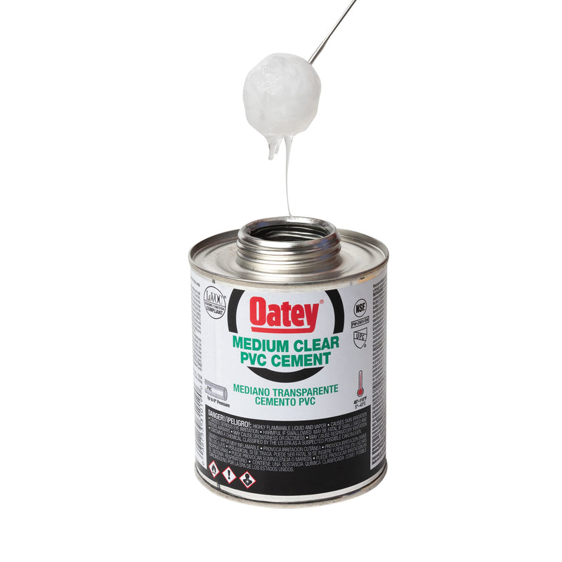 [Australia] - Oatey 31017 PVC Cement, 404 Series, Medium Body, 1/4 Pint Can, 1-Pack, 4 oz, Clear 