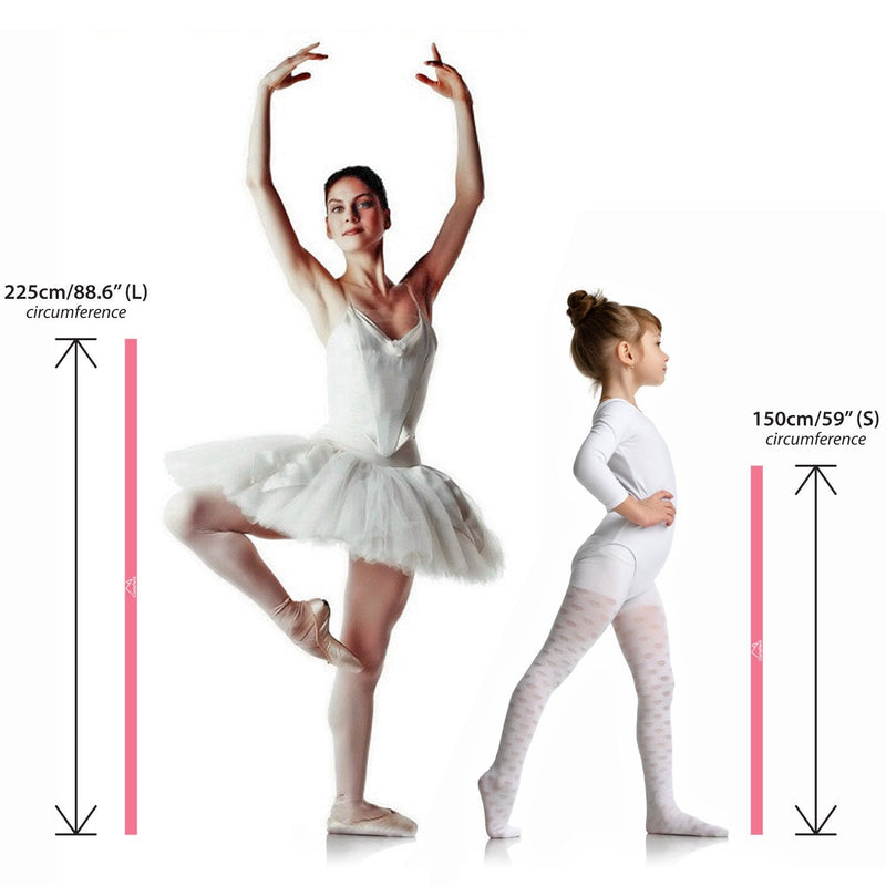 [Australia] - CampTeck Elastic Stretch Band for Ballet, Dance, Yoga, Aerobics, Workout, Pilates, Flexibility etc. – Multi Sizes & Colours Small (150cm / 59") Pink 