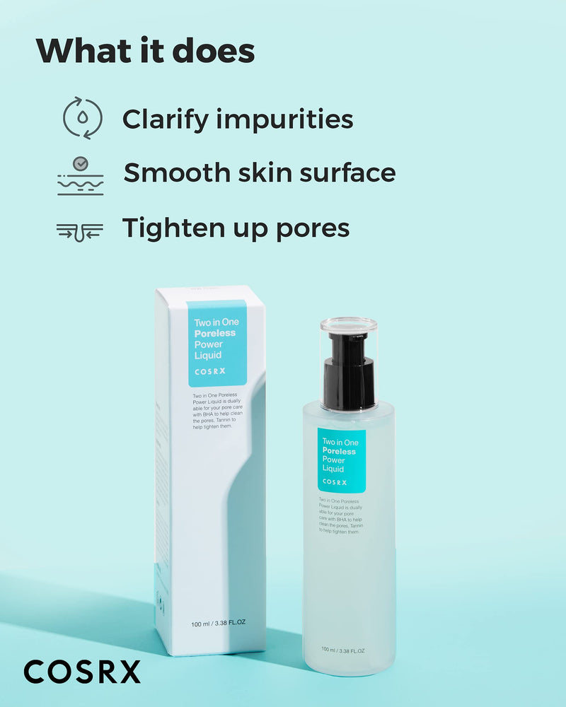 [Australia] - COSRX Two in One Poreless Power Liquid, 100ml / 3.38fl.oz/Clearing and Tightening Enlarged Pores 