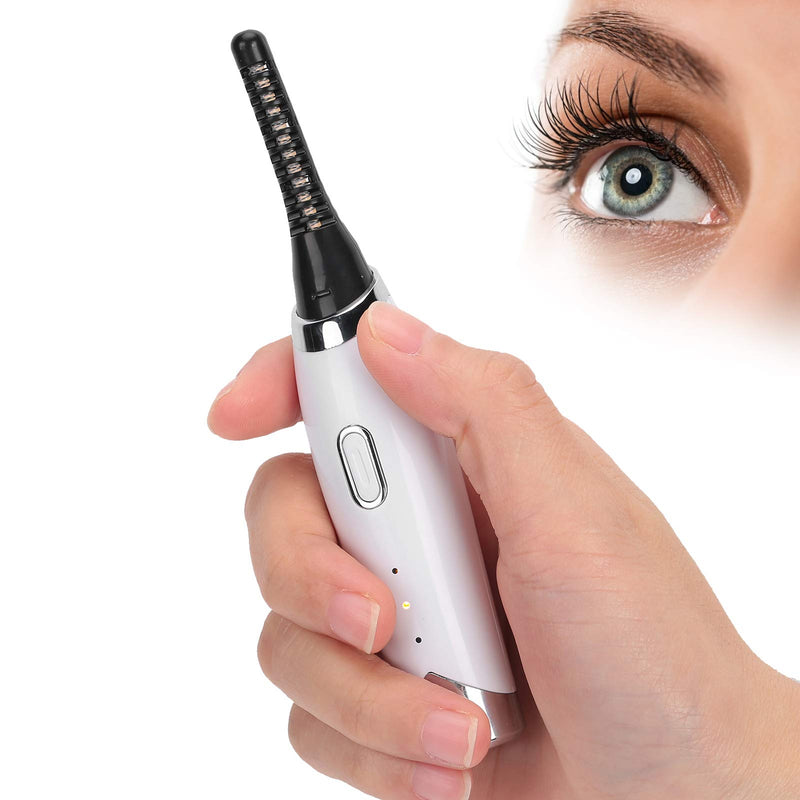 [Australia] - Portable Electric Eyelash Curler Heated Eyelash Curler Mini Eye Lash Curling Clip Quick Heating Natural Long-lasting Eye Beauty Makeup Tools 