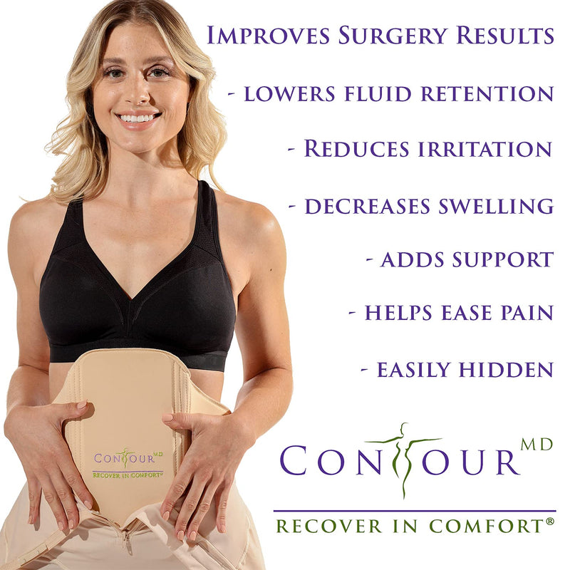 [Australia] - Lipo Ab Board for Stomach - Ab Compression Board and Ab Flattening - Barely Visible and Ergonomic for Post Tummy Tuck, Liposuction Surgery, Lipo Pad - One Size Fits Most 