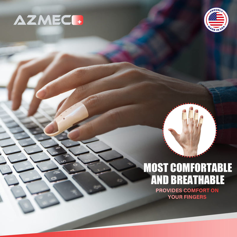 [Australia] - AZMEC Stax Finger Splints – Lightweight, Breathable Mallet Finger Splint - Size 7 DIP 9.0 cm, Flesh Color, Sold per DZ 