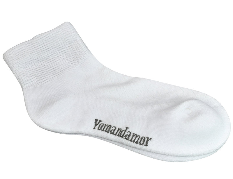 [Australia] - Yomandamor 5 Pairs Women's Cotton Ankle Breathable Mesh Diabetic Socks with Seamless Toe,L Size … 5 Pairs White 9-11 