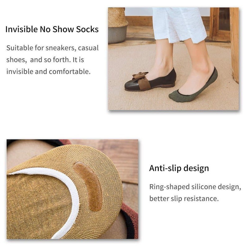 [Australia] - Hamjax 5 Pairs Womens Low Cut Cotton Socks Casual No Show Socks 3-6 Black 