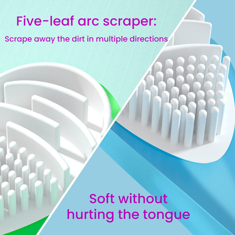 [Australia] - 3-Color 3 Pack Adult Tongue Scraper and Tongue Cleaning Brush Double-Sided Soft Tongue Coating Brush, Portable Food-Grade Oral Massage Brush… 3 packs 