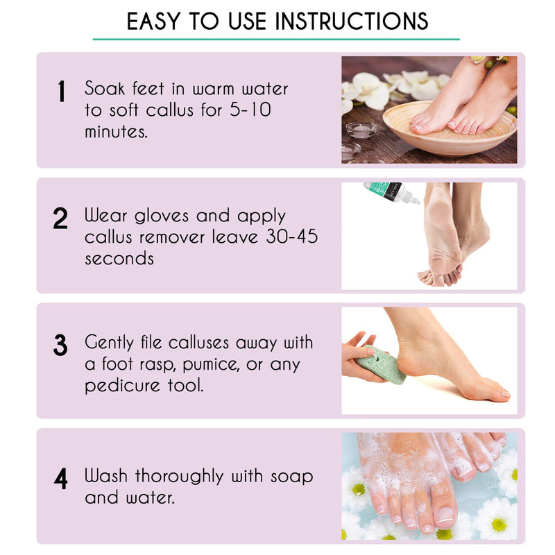 [Australia] - Professional Best Callus Remover Gel for Feet And Foot Pumice Stone Scrubber Kit Remove Hard Skins Heels and Tough Callouses from feet Quickly and Effortless 8 oz 