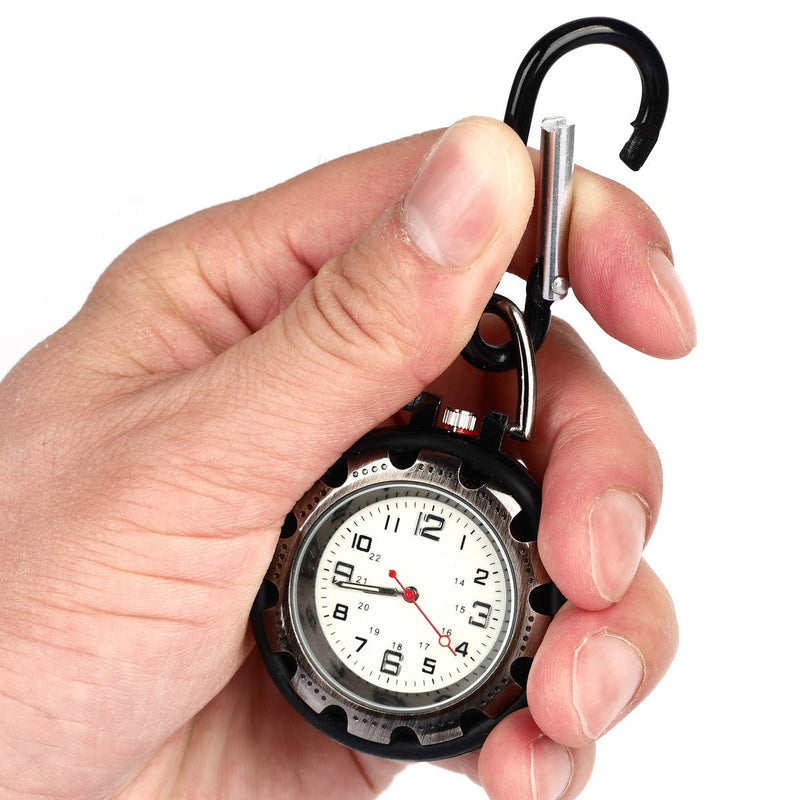 [Australia] - Clip on Carabiner Luminous Face FOB Digital Watch for Sport Nurses Paramedics 