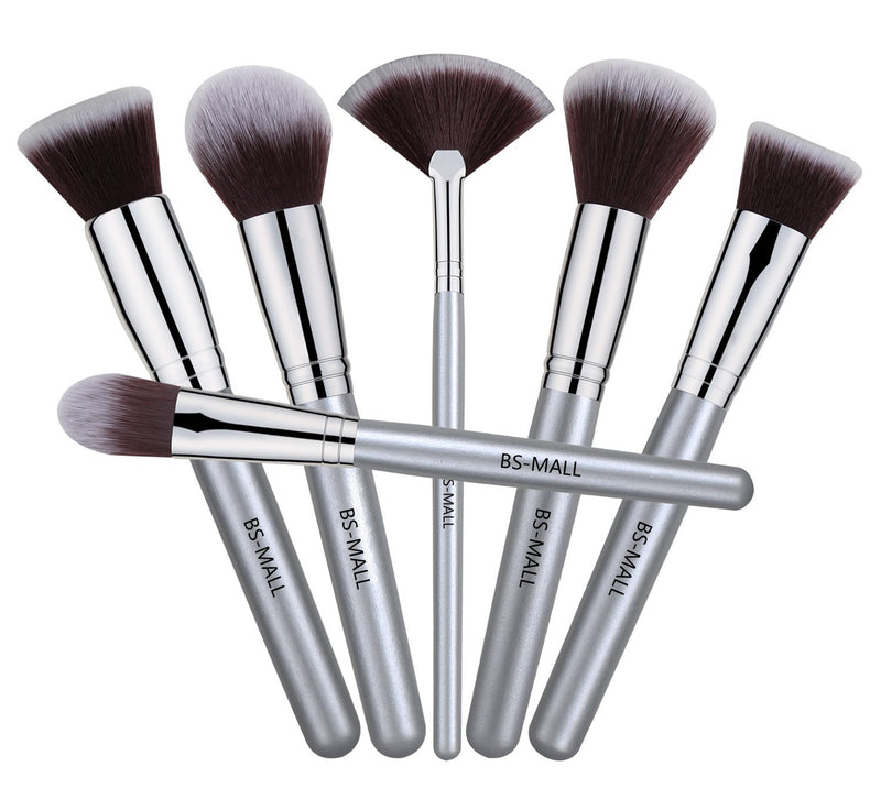 [Australia] - BS-MALL 13 PCS Makeup Brush Set Premium Synthetic Silver Foundation Blending Blush Face Powder Brush Makeup Brush Kit Kit 1 