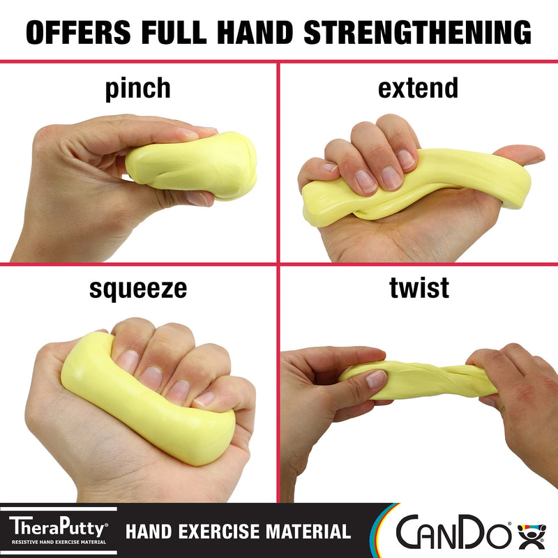 [Australia] - CanDo Theraputty Plus Hand Exercise Putty for Rehabilitation, Exercises, Hand Thearpy, Occupational Therapy, Hand Strengthening, Improve Motor Skills, Stress Relief 3-Ounce X-Soft 