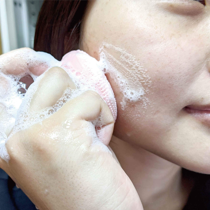 [Australia] - Rich Bubble Foam Silicone Body & Facial Brush, Scrubbers, Exfoliator Set of 2 | Pore Cleansing, acne Blackheads Removing, Skin Care | Face Cleanser | For Sensitive Skin | Massage | Mo (Purple & Green) Purple & Green 