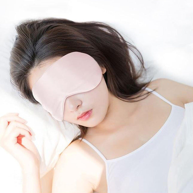 [Australia] - Silk Sleep Mask Pure Mulberry Silk Eye Mask Sleeping Mask Silky Soft Eyeshade Elastic Strap for Travel Naps Shift Work for Adult Pink 