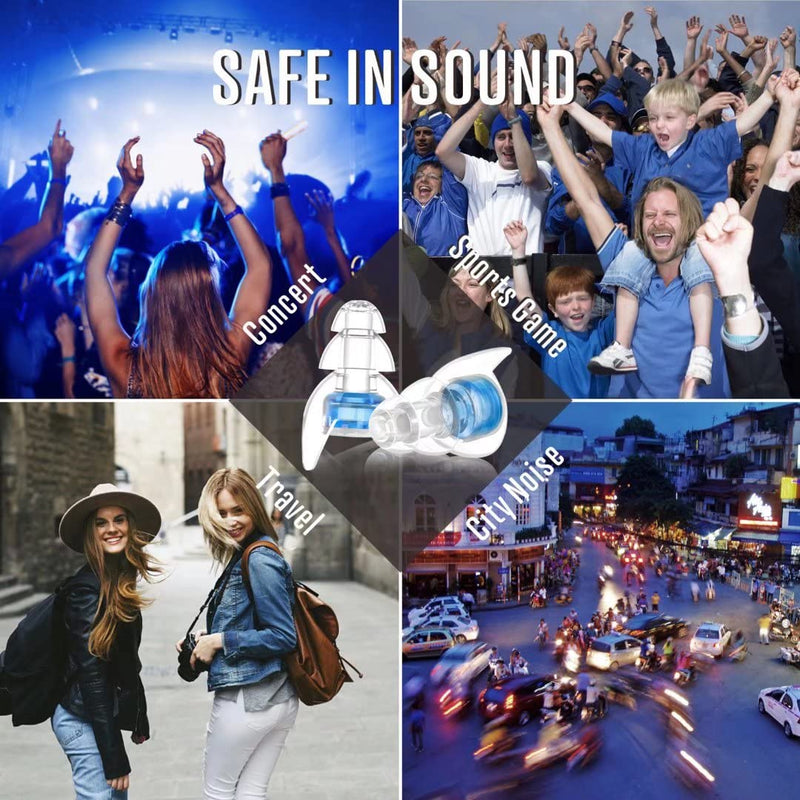 [Australia] - High Fidelity Concert Ear Plugs, Hearprotek Noise Reduction Music Earplugs, Hearing Protection for Musicians, Festival, DJ’s, Nightclub, Concerts, Drummers and Other Loud Events Blue 