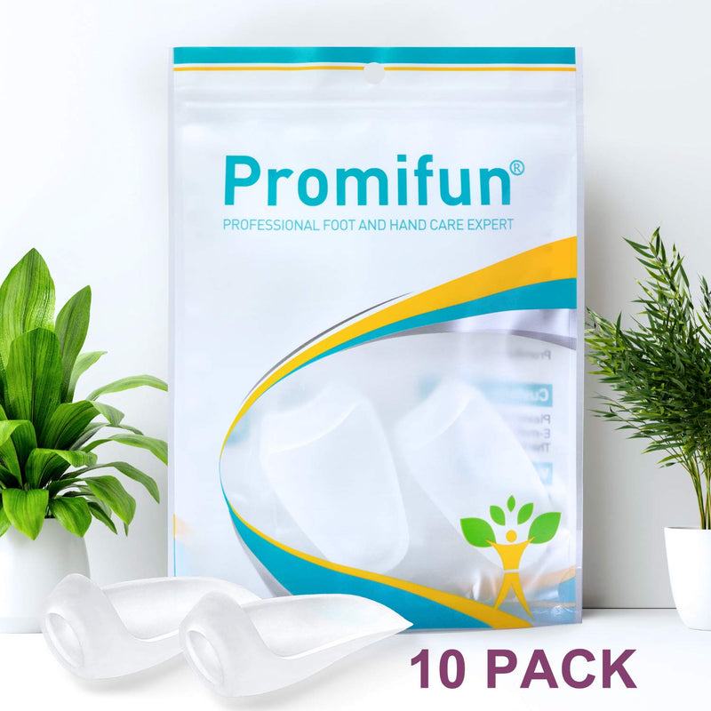 [Australia] - Promifun Gel Bunion Protector Shield, 10 Pack of Bunion Pads and Cushions, Bunion Guard for Big Toe, Relieve Foot Pain from Friction, Rubbing and Pressure Clear(10pcs) 