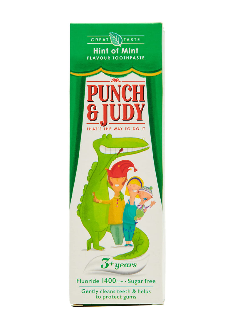 [Australia] - Punch & Judy Kids Toothpaste - Hint of Mint Flavour, 3+ Years, Fluoride, Sugar Free 50ml (Pack of 1) 