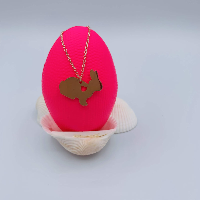 [Australia] - Easter Bunny Necklace for Girls / Women - Rabbit Pendant Necklace in Silver / Gold / Rose Gold Stainless Steel Jewelry - Adorable Birthday, Christmas or Easter Gift - Mall of Style 