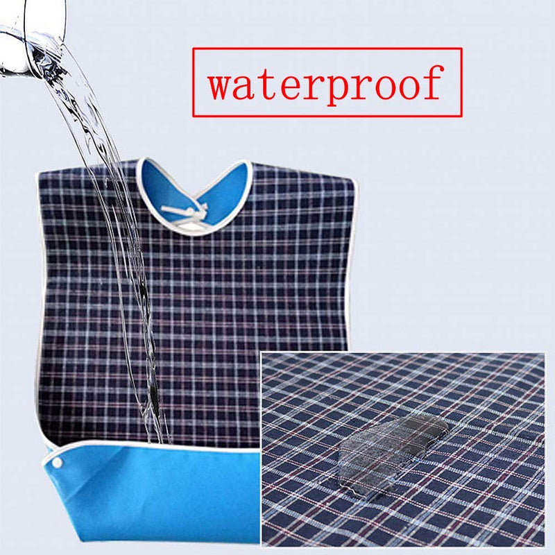 [Australia] - JZK Long Large Waterproof Feeding bib for Elderly, Adult and Teenager, Washable Adult Dribble bib for Disabled People and Stroke Patient 