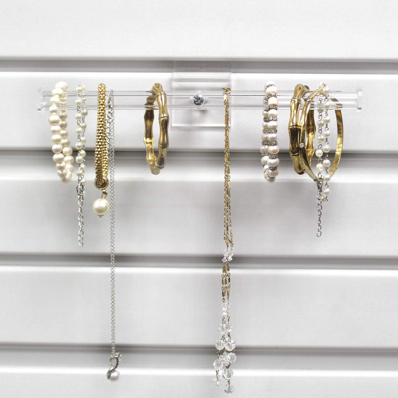[Australia] - Mooca Acrylic Bracelets Display Chain Necklaces and Watches Display Slat Wall Dangling Jewelry for Dangling Jewelry, Acrylic Jewelry Accessories Holder 
