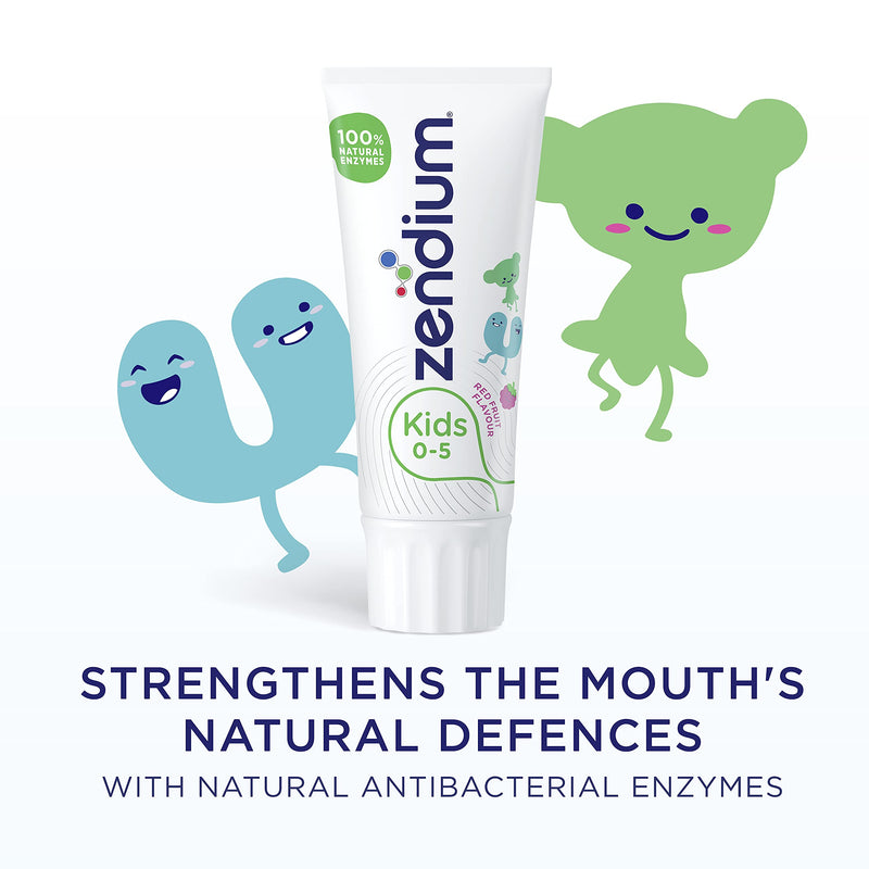 [Australia] - Zendium Kids Toothpaste 50ml - contains natural antibacterial enzymes - natural protection for milk teeth (0-5 years) - SLS free 