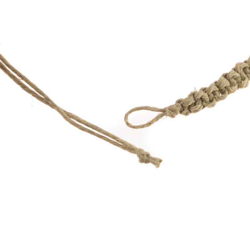 [Australia] - BlueRica Braided Hemp Cord Anklet Bracelet with Semi Precious Gemstone Chips (Amethyst) 