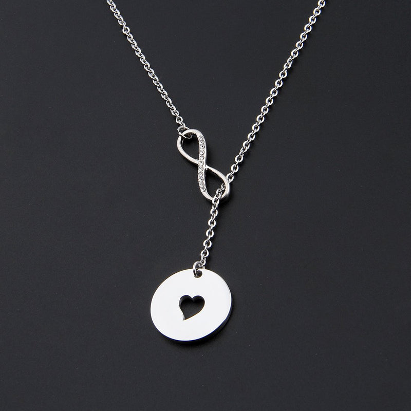 [Australia] - Zuo Bao Mother and Daughters Necklace Set Mother Daughter Lariat Y Necklace Silver-1 Daughter 