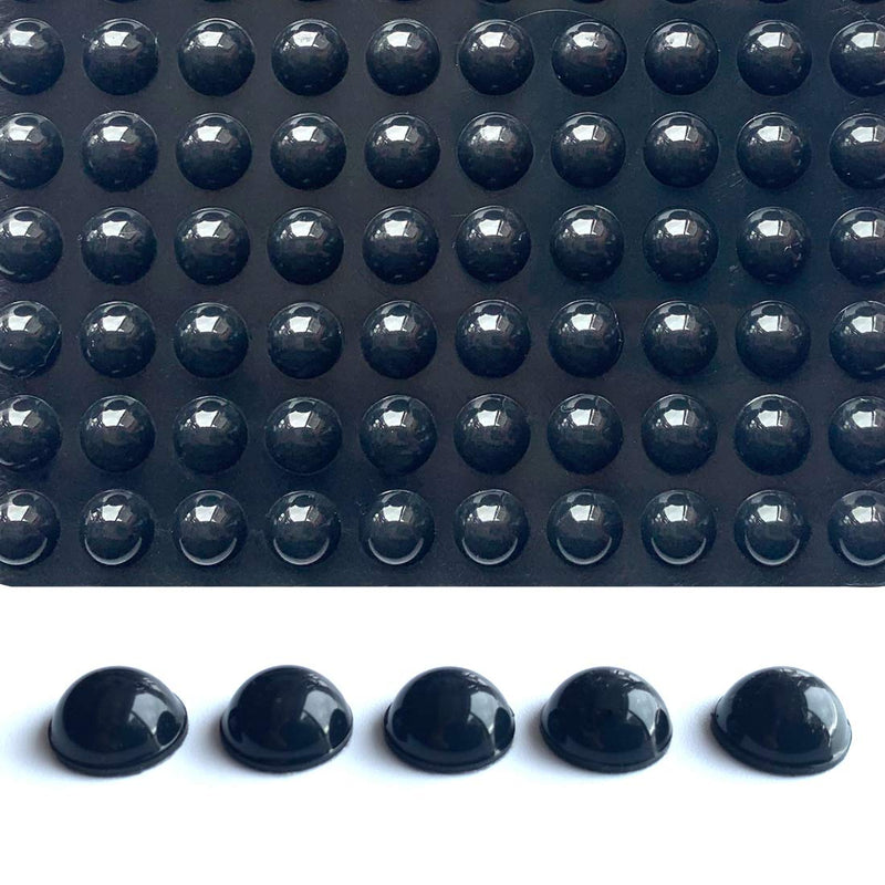 [Australia] - Pack of 100 Adhesive Bumper Pads for Drawers, Cutting Boards, Glass Tops, Small and Kitchen Furniture, Picture Frames Sound Dampening Transparent Rubber Feet for Cabinet Doors (Black) Black 