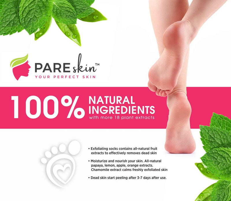 [Australia] - [ 2 Pack ] Foot Peel Mask - Cracked Heels Repair for Dry Callus Dead Skin - Exfoliating Peel Remover for Baby Soft Feet 