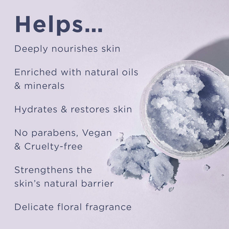 [Australia] - PraNaturals Dead Sea Salt & Lilac Body Scrub 500G ‚Äì Hydrating & Moisturising, For soft & nourished skin, Delicate floral fragrance, Rich in natural oils & minerals, No Parabens, Vegan & Cruelty Free 