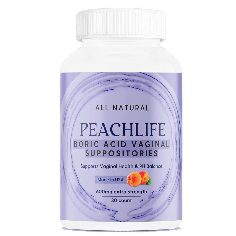 [Australia] - Peachlife Boric Acid Suppositories in Vegetable Capsules - USA Made - Vaginal pH 