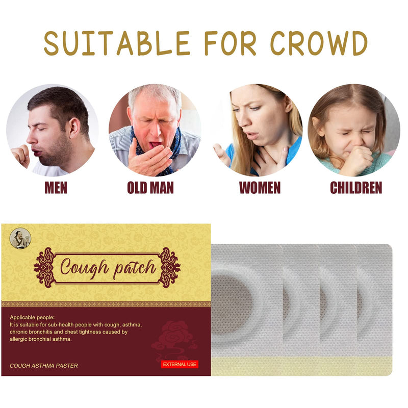 [Australia] - Cough Relief Patch,Stop Cough Patch,for Kids Adults Congestion Suppressant of Chest Cold Flu Relief,4pcs 4pcs 