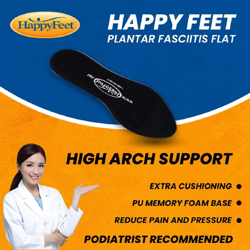 [Australia] - Happy Feet Plantar Fasciitis Flat Feet Orthotic High Arch Support Gel Insert Shoe Insoles for Mens and Womens - XL (Men 11 - 13½) 1 Pair (Pack of 1) 