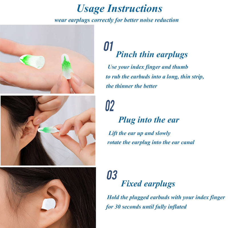 [Australia] - 5 Pairs Soft Ear Plugs for Sleep Reusable Noise Cancelling Earplugs for Sleeping Shooting Airplanes Concerts Mowing (Blue+Green) Blue+green 