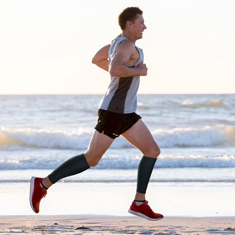 [Australia] - 3 Pairs Calf Compression Sleeve, Leg Brace Socks, Shin Splint Support Relieve Calf Pain for Men Women Youth for Running, Cycling, Walking(Black,XL) X-Large Black 