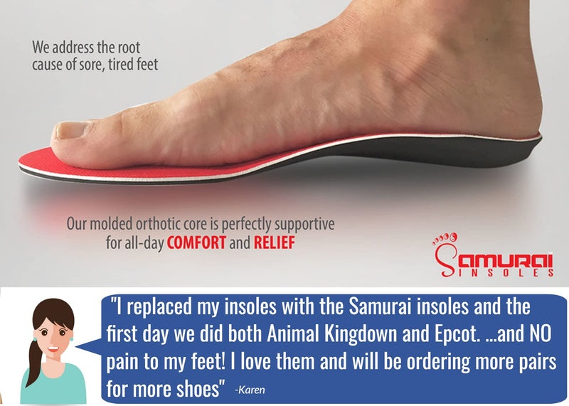 [Australia] - Samurai Insoles Plantar Fasciitis Arch Support Shoe Insoles Mens 5 - 5 1/2 | Womens 7 - 7 1/2 