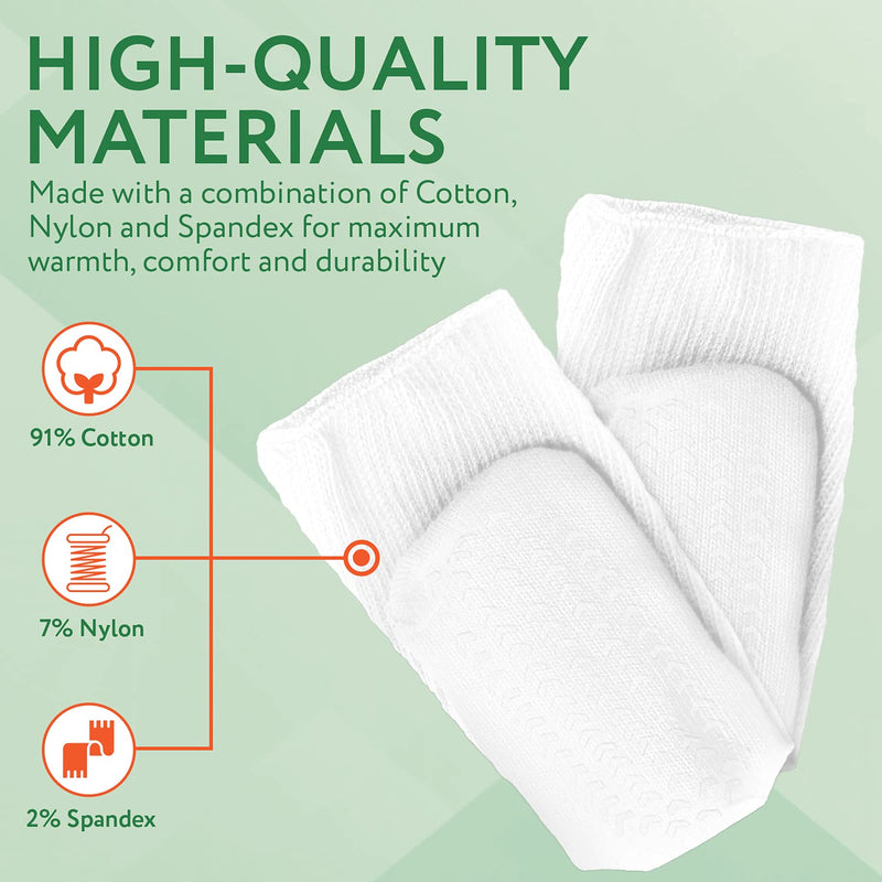 [Australia] - [2 Pairs] White Super Wide Socks With Non-Skid Grips - for Lymphedema - Bariatric Sock – Oversized Anti-Slip Sock Stretches up to 30'' Over Calf for Swollen Feet Mens and Womens Legs - One Size Unisex 