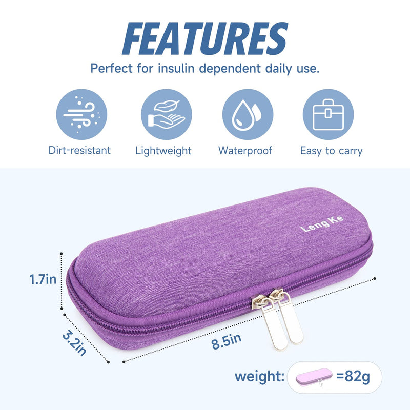 [Australia] - YOUSHARES Medicine Cool Bag - Insulin Cooler Travel Case Diabetes Bags Cooler Case for Diabetic Organize Supplies Insulin Pen Case for Insulin Needles (Purple) A_purple 
