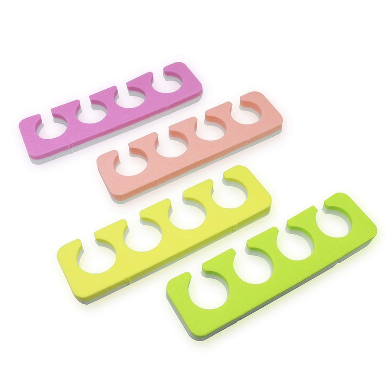 [Australia] - ZMOI 120 PCS Premium Pedicure Toe Separators - Soft & Durable Bulk Salon Pedicure Accessories - 4 Colors 