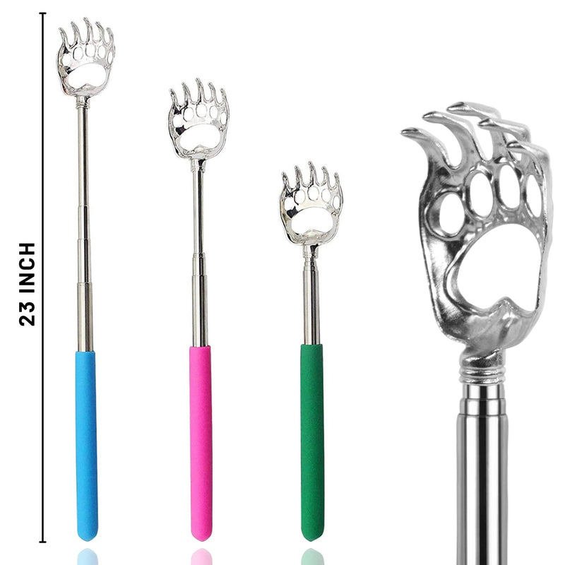 [Australia] - Back Scratcher, Bear Claw Telescopic Back Massager Tool with Soft Rubber Handles, Extendable Telescope Backscratcher Eliminating Back Itching for Both Human and Pets (Purple) Purple 