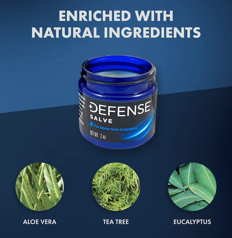 [Australia] - Defense Soap Herbal Ointment Salve 2 Oz - Natural Tea Tree Oil and Eucalyptus Oil 2 Ounce (Pack of 1) 
