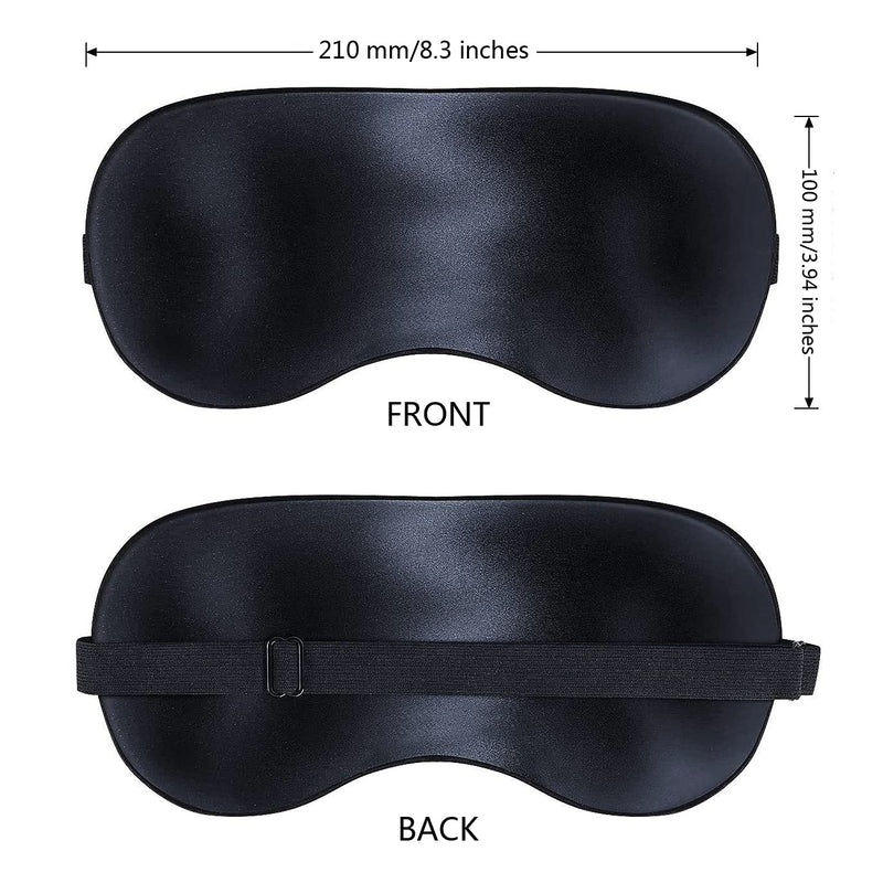 [Australia] - Silk Eye Mask, 2 Pack Natural Silk Sleep Mask with Adjustable Strap and Ear Plugs, Eye Sleep Shade Cover, Blocks Light Sleeping Eye Mask for Women Men 