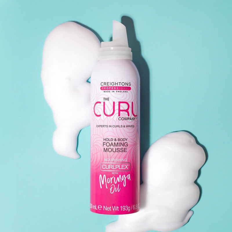[Australia] - The Curl Company Hold and Body Foaming Mousse (200 ml) - Defines Curls and Waves, Eliminates Frizz and Smoothes Unruly Flyways; Professionally Formulated with Curplex and Nourishing Moringa Oil 
