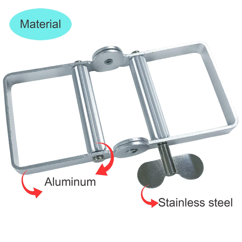 [Australia] - Toothpaste Squeezer, Metal Toothpaste Tube Squeezer Paint Tube Wringer for Artist, Hair Salon, Painter… (Silver) Silver 
