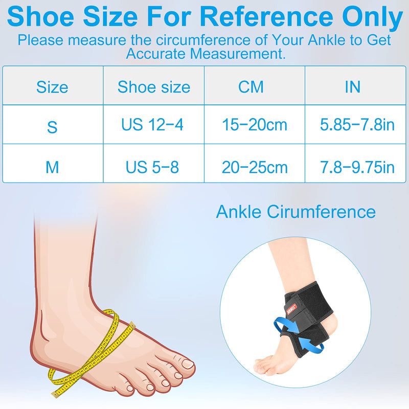 [Australia] - Kids Ankle Brace Supports Breathable Neoprene Ankle Stabilizer Adjustable Child Ankle Protector Wraps Sports Dance Foot Support Arch Supports for Sports Protection Joint Pain Ankle Sprain 2PCS Black Medium 