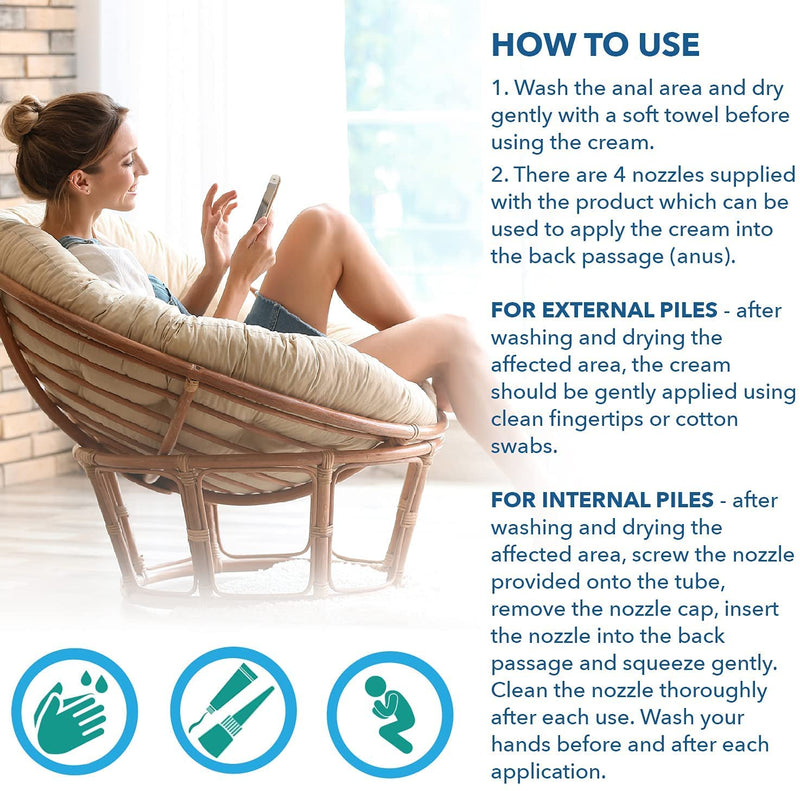 [Australia] - Recuren Plus Hemorrhoids Treatment Hemorrhoid & Fissure Cream Fast Acting Hemorrhoid Cream and Healing Formula for Itching Swelling Bleeding Burning and Maximum Pain Relief 30g 