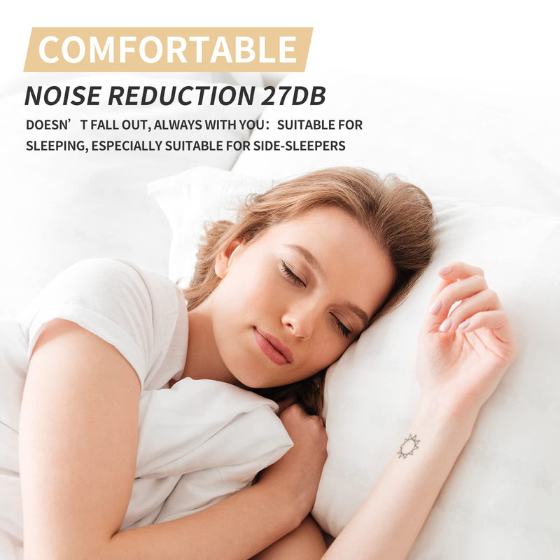 [Australia] - Silicone Moldable Earplugs Waterproof, 27dB SNR, 5 Pairs, Ear Plugs for Sleeping, Showering, Working and Study by Lysian (Skin) Skin 