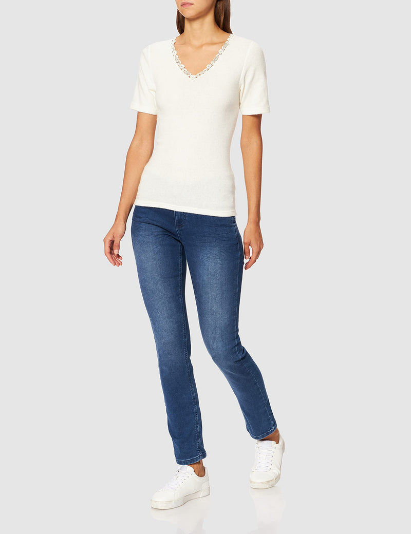 [Australia] - SUSA Women's Thermal Top UK 10 (Manufacturer size: Small) White (Wollweiß S115) 