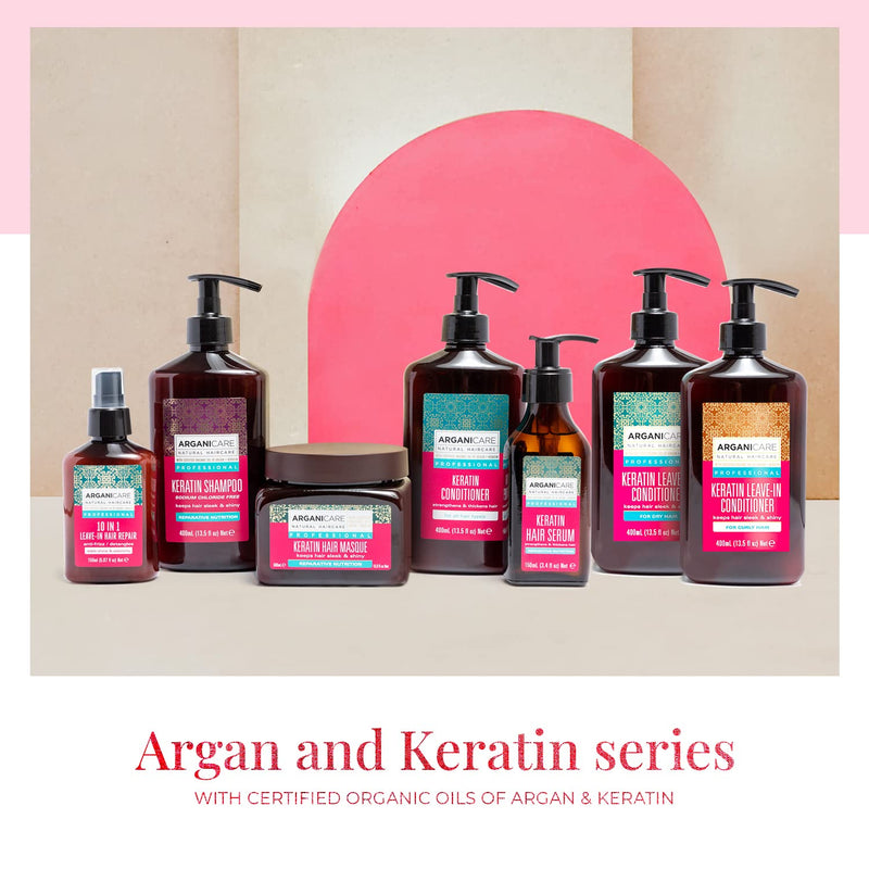 [Australia] - Arganicare Keratin Repairing Hair Serum with Certified Organic Oil of Argan to strengthen and thicken. 100ml Coconut 