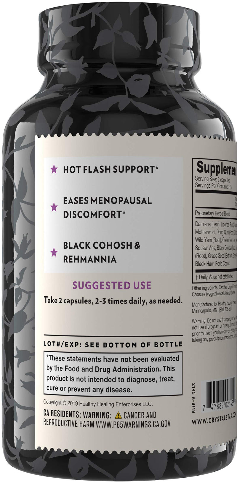 [Australia] - Crystal Star ESTRO G Balance (Formerly Called Est-Aid),150 Vegetarian Capsules 