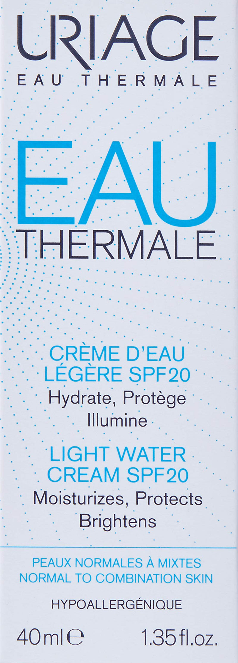 [Australia] - Uriage Eau Thermale Light Water Cream 40ml SPF 20 