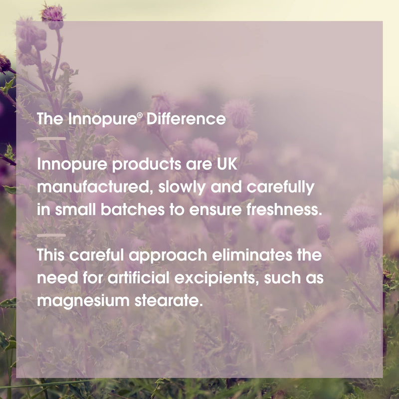 [Australia] - INNOPURE Organic Milk Thistle Capsules - Premium Quality, High Strength 1 Capsule Provides 3800mg - Soil Association & Vegan Society Certified - 80% Silymarin (60 Capsules) UK Made 